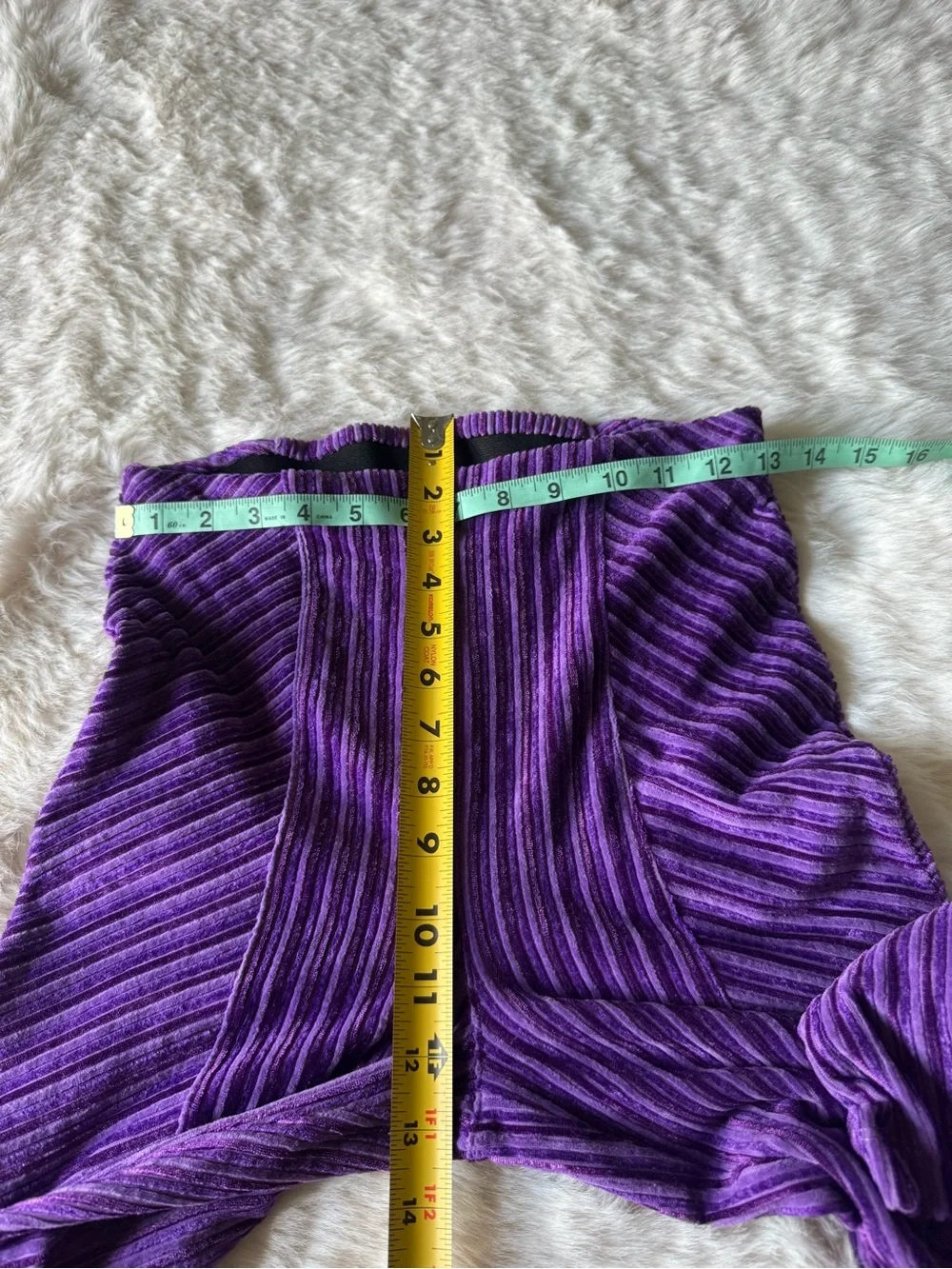 Free People Deep Purple Pleated Wide-Leg Pants